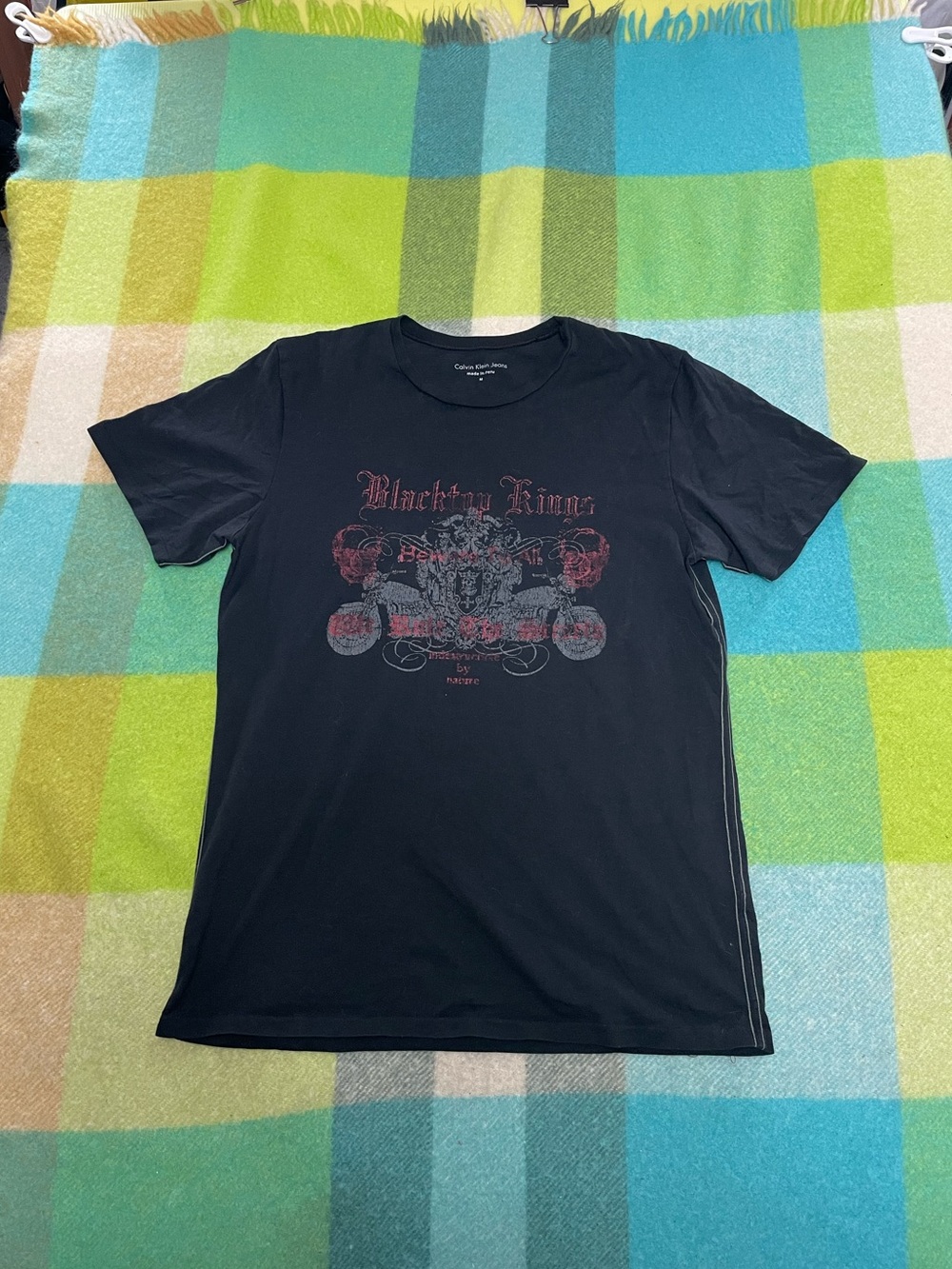 Y2K grunge lightweight black tee